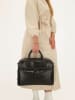 HIDE & STITCHES Leder-Henkeltasche "Next Navajo" in Schwarz - (B)39 x (H)27 x (T)18 cm