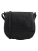 HIDE & STITCHES Leder-Umhängetasche "Paint Rock" in Schwarz - (B)20 x (H)19,5 x (T)4 cm