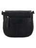 HIDE & STITCHES Leder-Umhängetasche "Paint Rock" in Schwarz - (B)20 x (H)19,5 x (T)4 cm