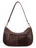 HIDE & STITCHES Leren schoudertas "Japura" donkerbruin - (B)30 x (H)19 x (D)9 cm