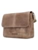 HIDE & STITCHES Skórzana torebka "Idaho" w kolorze szarobrązowym - 27 x 21 x 7 cm