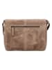 HIDE & STITCHES Skórzana torebka "Idaho" w kolorze szarobrązowym - 27 x 21 x 7 cm