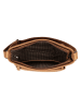 HIDE & STITCHES Leder-Umhängetasche "Idaho" in Camel - (B)27 x (H)23 x (T)7 cm