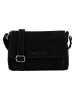 HIDE & STITCHES Leder-Umhängetasche "Brazos" in Schwarz - (B)24,5 x (H)16 x (T)5,5 cm