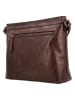 HIDE & STITCHES Leder-Umhängetasche "Westland" in Dunkelbraun - (B)28,5 x (H)22,5 x (T)8 cm