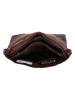 HIDE & STITCHES Leder-Schultertasche "Westland" in Dunkelbraun - (B)36 x (H)29 x (T)9 cm