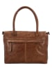 HIDE & STITCHES Leder-Schultertasche "Westland" in Cognac - (B)29 x (H)20 x (T)7 cm