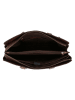 HIDE & STITCHES Leder-Schultertasche "Westland" in Dunkelbraun - (B)40 x (H)32 x (T)13,5 cm