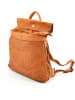 Amara Skórzany plecak "Kei" w kolorze jasnobrązowym - 33 x 28 x 13 cm