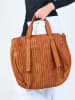 Amara Leren shopper "Brigitte" lichtbruin - (B)40 x (H)30 x (D)14 cm