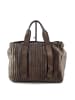 Amara Leren shopper "Brigitte" taupe - (B)40 x (H)30 x (D)14 cm