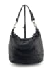 Amara Leder-Schultertasche "Merida" in Schwarz - (B)30 x (H)30 x (T)14 cm