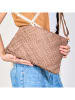 Amara Leren clutch "Violet" taupe - (B)35 x (H)25 x (D)2 cm