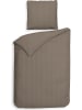 Heckett Lane Satin-Bettwäsche-Set "Banda" in Braun