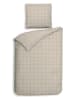 Heckett Lane Satin-Bettwäsche-Set "Diamante" in Beige
