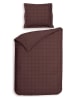 Heckett Lane Komplet pościeli satynowej "Diamante" w kolorze brązowym