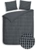 Heckett Lane Komplet pościeli perkalowej "Vafala" w kolorze antracytowym