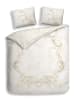 Heckett Lane Satin-Bettwäsche-Set "Lauren" in Creme/ Beige