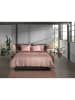 HNL Twill beddengoedset "Roja" rood/lichtroze