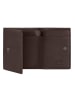 Camel Active Leder-Geldbörse "Atlanta" in Dunkelbraun - (B)10 x (H)8,5 x (T)2 cm