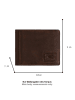 Camel Active Leren portemonnee "Dust" donkerbruin - (B)10,5 x (H)9 x (D)2 cm