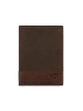 Camel Active Leder-Geldbörse "Taipeh" in Dunkelbraun - (B)9,5 x (H)12,5 x (T)2 cm