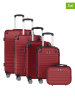 Canadian Peak 5-delige hardcase-trolleyset "Shockeak" bordeaux