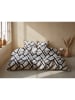 Zo!Home Flanellen beddengoedset "Serena" wit/zwart/beige