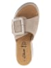 s.Oliver Leder-Pantoletten in Beige