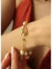 L'Atelier de Gaia Vergulde armband met parels