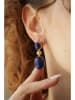 L'Atelier de Gaia Pozłacane kolczyki z lapis lazuli