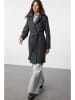 trendyol Płaszcz przejściowy w kolorze antracytowym
