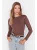 trendyol Longsleeve in Braun