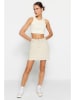 trendyol Spódnica dżinsowa w kolorze kremowym