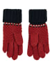 Steiff Fingerhandschuhe in Rot/ Schwarz