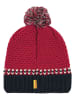 Steiff Strickmütze in Rot/ Schwarz
