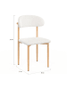 IDOMYA Factory 6-delige set: eetkamerstoelen "Callisto" wit - (B)48 x (H)80 x (D)47 cm