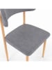 IDOMYA Factory 6-delige set: eetkamerstoelen "Callisto" grijs - (B)48 x (H)80 x (D)47 cm