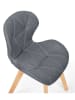 IDOMYA Factory 2-delige set: eetkamerstoelen "Gatsby" grijs - (B)50 x (H)79 x (D)48 cm