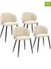 IDOMYA Factory Krzesła (4 szt.) w kolorze kremowo-czarnym do jadalni - 53 x 71 x 51 cm