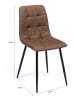 IDOMYA Factory 4-delige set: eetkamerstoelen "Linda" bruin/zwart - (B)55 x (H)88 x (D)46 cm