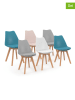 IDOMYA Factory 6-delige set: eetkamerstoelen "Nordia" meerkleurig - (B)46 x (H)79,5 x (D)51 cm
