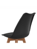 IDOMYA Factory 4-delige set: stoelen "Nordia" antraciet/lichtbruin - (B)51 x (H)79,5 x (D)46 cm