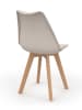 IDOMYA Factory 2-delige set: eetkamerstoelen "Nordia" beige - (B)46 x (H)79,5 x (D)51 cm