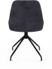 IDOMYA Factory Krzesła (4 szt.) "Olivia" w kolorze antracytowo-czarnym - 54 x 79 x 47,5 cm