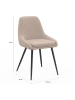 IDOMYA Factory 2-delige set: eetkamerstoelen "Ornella" beige - (B)47,5 x (H)79 x (D)54 cm
