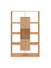 IDOMYA Factory Bücherregal "Faustine in Hellbraun - (B)90 x (H)143 x (T)30 cm