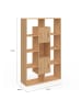 IDOMYA Factory Bücherregal "Faustine in Hellbraun - (B)90 x (H)143 x (T)30 cm