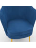 IDOMYA Factory Fotel "Arielle" w kolorze niebieskim - 64 x 76 x 59 cm