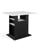 IDOMYA Factory Stół "Théo" w kolorze biało-czarnym do jadalni - 110 x 110 x 80 cm